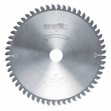 Sägeblatt-HM 160 x 1,2/1,8 x 20 mm, Z 56, FZ/TZ, für Feinschnitte in Holz